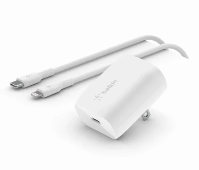 Cargador 20w USBC + Cable USB-C a Lightning 1m BELKIN